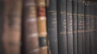 closeup of law books