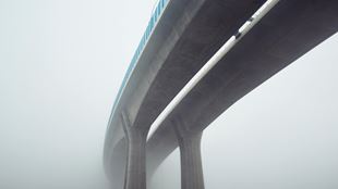 ground view of raised bypass highway