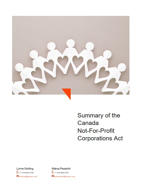 Summary of the Canada Not-For-Profit Corporations Act - Guide